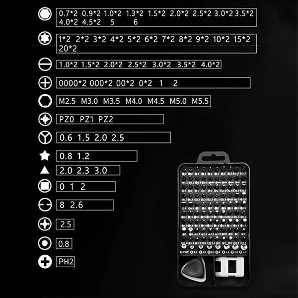115 Piece Screwdriver Kit